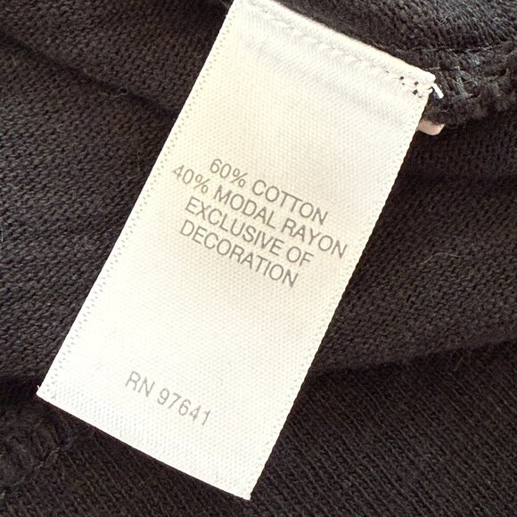 J. Jill Black Embroidered Sleeveless Knit Shift Dress Tassel Tie Summer MEDIUM - Picture 5 of 5